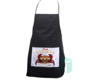 Apron Black - White Pocket