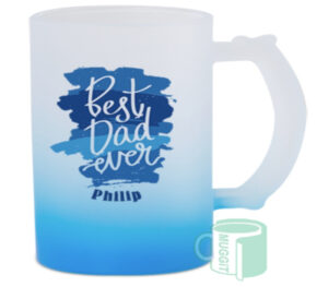 Beer Glass - Frosted Blue (16Oz)