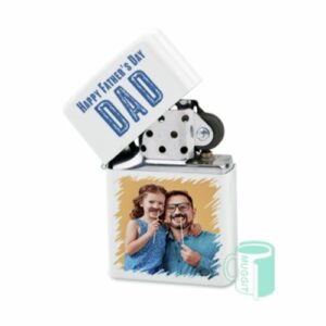 Metal Lighter White with Gift Box
