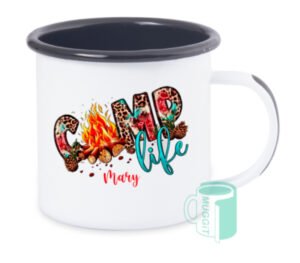 Mug Enamel Black I 9 x 9cm