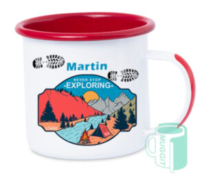 Mug Enamel Red I 26Oz