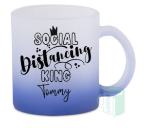 Mug - Frosted Glass Blue 11Oz