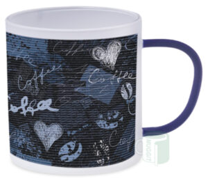 Mug - Frosted Glass Blue H 13Oz
