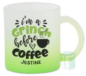 Mug - Frosted Glass Green 11Oz