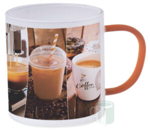 Mug - Frosted Glass Orange H 13Oz