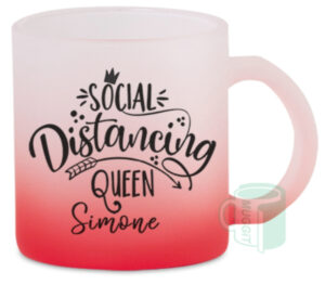 Mug - Frosted Glass Red 11Oz