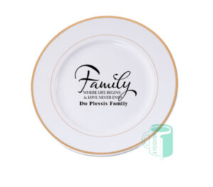 Side Plate Gold Trim